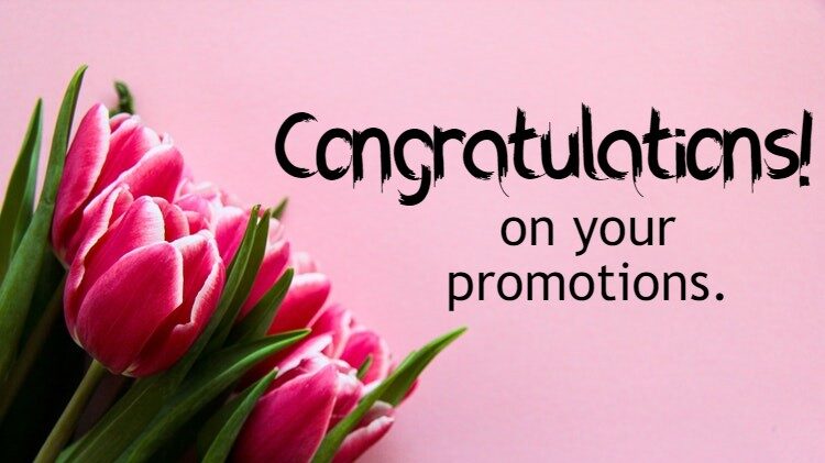 congratulations message for promotion